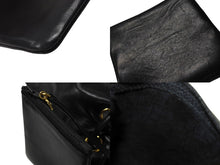 画像をギャラリービューアに読み込む, CHANEL シャネル ココマーク 巾着 斜め掛け チェーンショルダーバッグ 2番台 ラムスキン ブラック ゴールド金具 美品 中古 4b004321