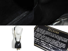 画像をギャラリービューアに読み込む, CHANEL シャネル ココマーク 巾着 斜め掛け チェーンショルダーバッグ 2番台 ラムスキン ブラック ゴールド金具 美品 中古 4b004321