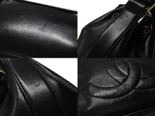 画像をギャラリービューアに読み込む, CHANEL シャネル ココマーク 巾着 斜め掛け チェーンショルダーバッグ 2番台 ラムスキン ブラック ゴールド金具 美品 中古 4b004321