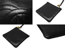 画像をギャラリービューアに読み込む, CHANEL シャネル ココマーク 巾着 斜め掛け チェーンショルダーバッグ 2番台 ラムスキン ブラック ゴールド金具 美品 中古 4b004321