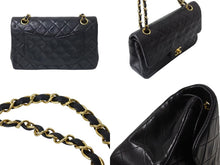 Load image into Gallery viewer, CHANEL シャネル マトラッセ23 ココマーク チェーンショルダー ブラック ラムスキン ゴールド金具 美品 中古 4b004325