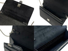 画像をギャラリービューアに読み込む, 極美品 FENDI フェンディ ショルダーバッグ チェーンウォレット カールラガーフェルド 8M0346 レザー ブラック シルバー金具 中古 4b004329