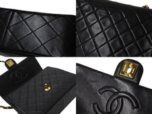 Load image into Gallery viewer, CHANEL シャネル ミニマトラッセ ココマーク チェーンショルダー ブラック ラムスキン A01163 ゴールド金具 美品 中古 4b004334