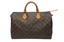 Load image into Gallery viewer, LOUIS VUITTON ルイヴィトン ハンドバッグ スピーディ35 M41524 PVCコーティングキャンバス レザー ブラウン ゴールド金具 美品 中古 4b004335