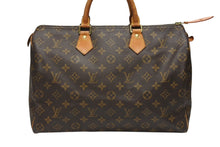 Load image into Gallery viewer, LOUIS VUITTON ルイヴィトン ハンドバッグ スピーディ35 M41524 PVCコーティングキャンバス レザー ブラウン ゴールド金具 美品 中古 4b004335
