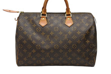 Load image into Gallery viewer, LOUIS VUITTON ルイヴィトン ハンドバッグ スピーディ35 M41524 PVCコーティングキャンバス レザー ブラウン ゴールド金具 美品 中古 4b004335
