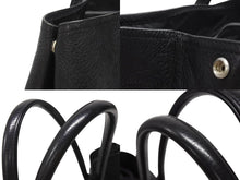 画像をギャラリービューアに読み込む, CHROME HEARTS クロムハーツ TOTE W SNP 3CEME 3セメタリークロスパッチ 2スナップ トートバッグ ブラック シルバー925 美品 中古 4b004336