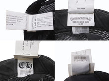 画像をギャラリービューアに読み込む, CHROME HEARTS クロムハーツ セメタリークロスパッチ トラッカーキャップ ONE SIZE レザー シルバー925 ブラック 美品 中古 4b004337