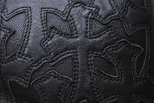 画像をギャラリービューアに読み込む, CHROME HEARTS クロムハーツ セメタリークロスパッチ トラッカーキャップ ONE SIZE レザー シルバー925 ブラック 美品 中古 4b004337