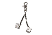 画像をギャラリービューアに読み込む, CHROME HEARTS クロムハーツ DICE DBL KEY CHAIN ダブルダイス キーチェーン 重量約86.5g 2013/.925刻印 シルバー925 美品 中古 4b004338