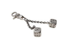 画像をギャラリービューアに読み込む, CHROME HEARTS クロムハーツ DICE DBL KEY CHAIN ダブルダイス キーチェーン 重量約86.5g 2013/.925刻印 シルバー925 美品 中古 4b004338