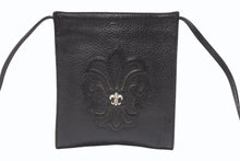 画像をギャラリービューアに読み込む, 極美品 CHROME HEARTS クロムハーツ SQUARE POCKET BAG BS FLEUR スクエアポケット ショルダーバッグ BSフレア ブラック 中古 4b004340