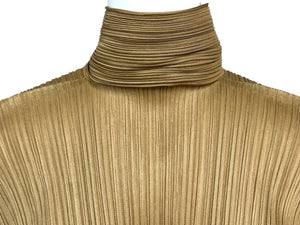 美品☆ プリーツプリーズ イッセイミヤケ 総プリーツ ハイネック トップス PLEATS PLEASE ISSEY MIYAKE 】Made in Japan high neck pullover