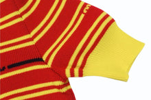 画像をギャラリービューアに読み込む, MIUMIU ミュウミュウ 半袖Ｔシャツ ロゴボーダー 半袖二ット イエロー レッド AMA2 2019 1113 ウール サイズ40 美品 中古 4b004353