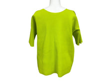 画像をギャラリービューアに読み込む, me ISSEY MIYAKE ミー イッセイミヤケ プリーツ カットソー MI92KK616 グリーン ポリエステル 美品 中古 4b004376