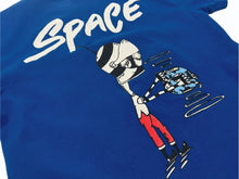 画像をギャラリービューアに読み込む, CHROME HEARTS クロムハーツ MATTY BOY マッティボーイ SPACE スペース 半袖Tシャツ サイズS プリント ブルー 美品 中古 4b004369