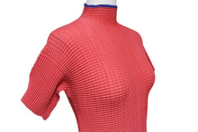 画像をギャラリービューアに読み込む, 極美品 ISSEY MIYAKE WHITE LABEL イッセイミヤケ ホワイトレーベル 半袖プリーツカットソー IM42FJ254 サイズ2 バイカラー 中古 4b004377