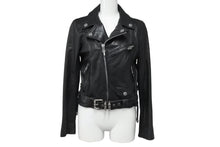 画像をギャラリービューアに読み込む, CHROME HEARTS クロムハーツ ダブル ライダースジャケット サイズS ダガージップ クロスボール ローラーベルト シルバー925 美品 中古 4b004394