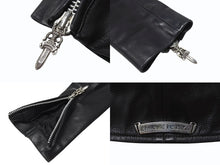 画像をギャラリービューアに読み込む, CHROME HEARTS クロムハーツ ダブル ライダースジャケット サイズS ダガージップ クロスボール ローラーベルト シルバー925 美品 中古 4b004394