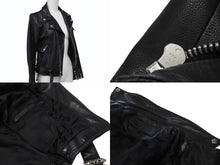 画像をギャラリービューアに読み込む, CHROME HEARTS クロムハーツ ダブル ライダースジャケット サイズS ダガージップ クロスボール ローラーベルト シルバー925 美品 中古 4b004394