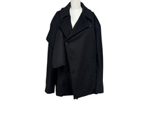 画像をギャラリービューアに読み込む, 極美品 Christian Dior クリスチャンディオール FRONT PANEL PEA COAT トレンチコート 943C435B4703 ブラック サイズ50 中古 4b004395