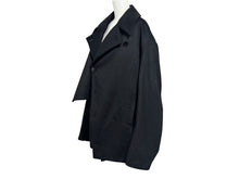 画像をギャラリービューアに読み込む, 極美品 Christian Dior クリスチャンディオール FRONT PANEL PEA COAT トレンチコート 943C435B4703 ブラック サイズ50 中古 4b004395