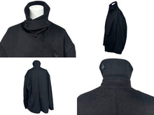 画像をギャラリービューアに読み込む, 極美品 Christian Dior クリスチャンディオール FRONT PANEL PEA COAT トレンチコート 943C435B4703 ブラック サイズ50 中古 4b004395