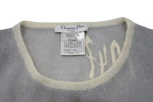 画像をギャラリービューアに読み込む, Christian Dior クリスチャンディオール シアー 半袖カットソー 2A13055070 サイズ40 1947 刺繍デザイン モヘア グレー 美品 中古 4b004396