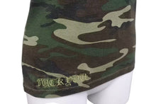 Load image into Gallery viewer, CHROME HEARTS クロムハーツ キャミソール ONE SIZE CHプラス FUCK YOU カモフラ柄 ブランドロゴ刺繍 カーキ 美品 中古 4b004397