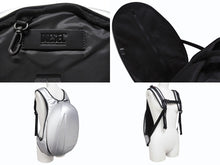 Load image into Gallery viewer, 極美品 DIESEL ディーゼル バックパック リュック X09138 PR792 シルバー ブラック ポリウレタン ポリエステル 中古 4b004401