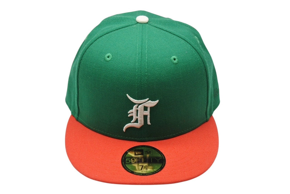 Very Good Condition ESSENTIAL FEAROFGOD NEWERA New Era 59FIFTY FITTED CAP Baseball Cap Green Used 4b004406