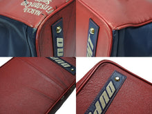 Load image into Gallery viewer, greatLAnd グレートランド ハンドバッグ バーキン型 再構築 レッド ネイビー レザー ゴールド金具 中古 4b004411