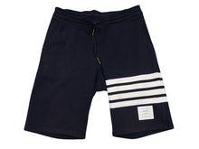 Load image into Gallery viewer, THOM BROWNE トムブラウン クラシック ループバック 4BAR スウェットショーツ MJQ012H サイズ0 ネイビー ホワイト 良品 中古 4b004414