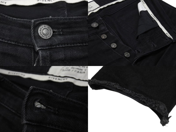 GIVENCHY ジバンシー デニムパンツ スキニー ブラック コットン ポリウレタン 30 中古 4b004419