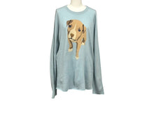 画像をギャラリービューアに読み込む, Lucien Pellat-Finet ルシアンペラフィネ ニット セーター ドッグ セーター ブルー カシミヤ 美品 中古 4b004422