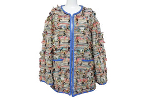 Very Good Condition CHANEL Tweed Jacket No Color 2017SS Multicolor Cotton Size 48 P56265V4229 Used 4b004428