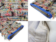 画像をギャラリービューアに読み込む, 極美品 CHANEL シャネル ツイードジャケット ノーカラー 2017SS マルチカラー コットン サイズ48 P56265V4229 中古 4b004428