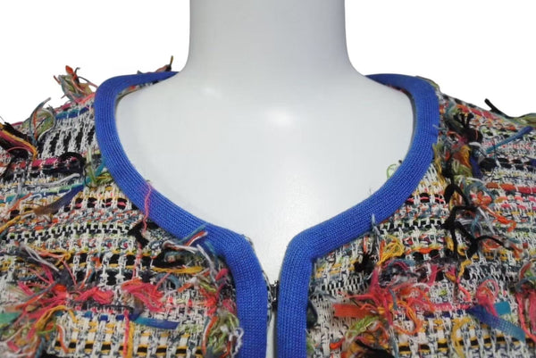 Very Good Condition CHANEL Tweed Jacket No Color 2017SS Multicolor Cotton Size 48 P56265V4229 Used 4b004428
