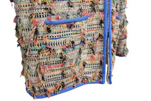 画像をギャラリービューアに読み込む, 極美品 CHANEL シャネル ツイードジャケット ノーカラー 2017SS マルチカラー コットン サイズ48 P56265V4229 中古 4b004428