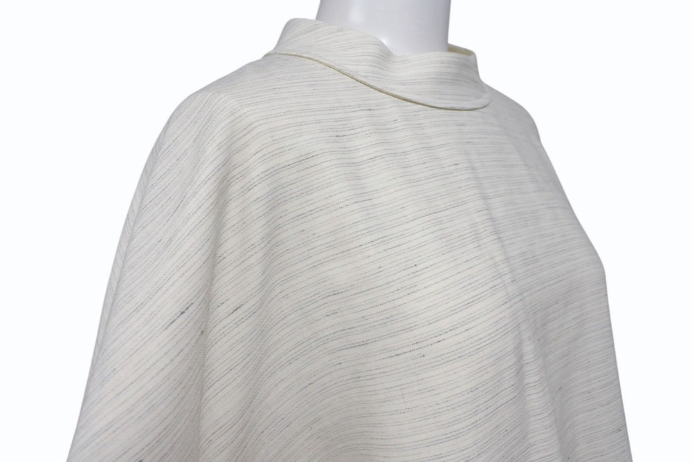 極美品 Christian Dior クリスチャンディオール ノーカラー バックボタンジャケット 393C665A5845 サイズ46 アイボリー 中古 4b004430