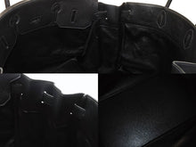 画像をギャラリービューアに読み込む, HERMES エルメス オータクロア45 ハンドバッグ ブラック トゴ ゴールド金具 □C刻印 美品 中古 4b004433