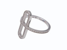 Load image into Gallery viewer, 新品未使用 HERMES エルメス エヴァー シェーヌ ダンクルPM リング 指輪 重量約3.2g 9号 サイズ51 18KWG 59D0.24ct シルバー 中古 4b004483