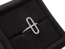 Load image into Gallery viewer, 新品未使用 HERMES エルメス エヴァー シェーヌ ダンクルPM リング 指輪 重量約3.2g 9号 サイズ51 18KWG 59D0.24ct シルバー 中古 4b004483