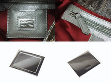 画像をギャラリービューアに読み込む, 極美品 FENDI フェンディ マンマバケット ワンショルダーバッグ 8BR600 ズッカ柄 ラインストーン ラメ シルバー ゴールド 中古 4b004444