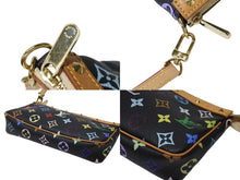画像をギャラリービューアに読み込む, LOUIS VUITTON ルイヴィトン ポシェットアクセソワール アクセサリーポーチ M92648 モノグラム マルチカラー ブラック 美品 中古 4b004446