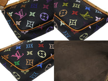 画像をギャラリービューアに読み込む, LOUIS VUITTON ルイヴィトン ポシェットアクセソワール アクセサリーポーチ M92648 モノグラム マルチカラー ブラック 美品 中古 4b004446
