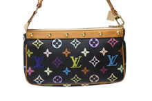 画像をギャラリービューアに読み込む, LOUIS VUITTON ルイヴィトン ポシェットアクセソワール アクセサリーポーチ M92648 モノグラム マルチカラー ブラック 美品 中古 4b004447