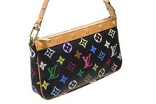 画像をギャラリービューアに読み込む, LOUIS VUITTON ルイヴィトン ポシェットアクセソワール アクセサリーポーチ M92648 モノグラム マルチカラー ブラック 美品 中古 4b004447