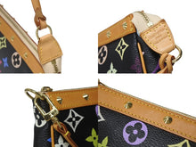 画像をギャラリービューアに読み込む, LOUIS VUITTON ルイヴィトン ポシェットアクセソワール アクセサリーポーチ M92648 モノグラム マルチカラー ブラック 美品 中古 4b004447