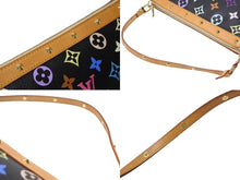 画像をギャラリービューアに読み込む, LOUIS VUITTON ルイヴィトン ポシェットアクセソワール アクセサリーポーチ M92648 モノグラム マルチカラー ブラック 美品 中古 4b004447